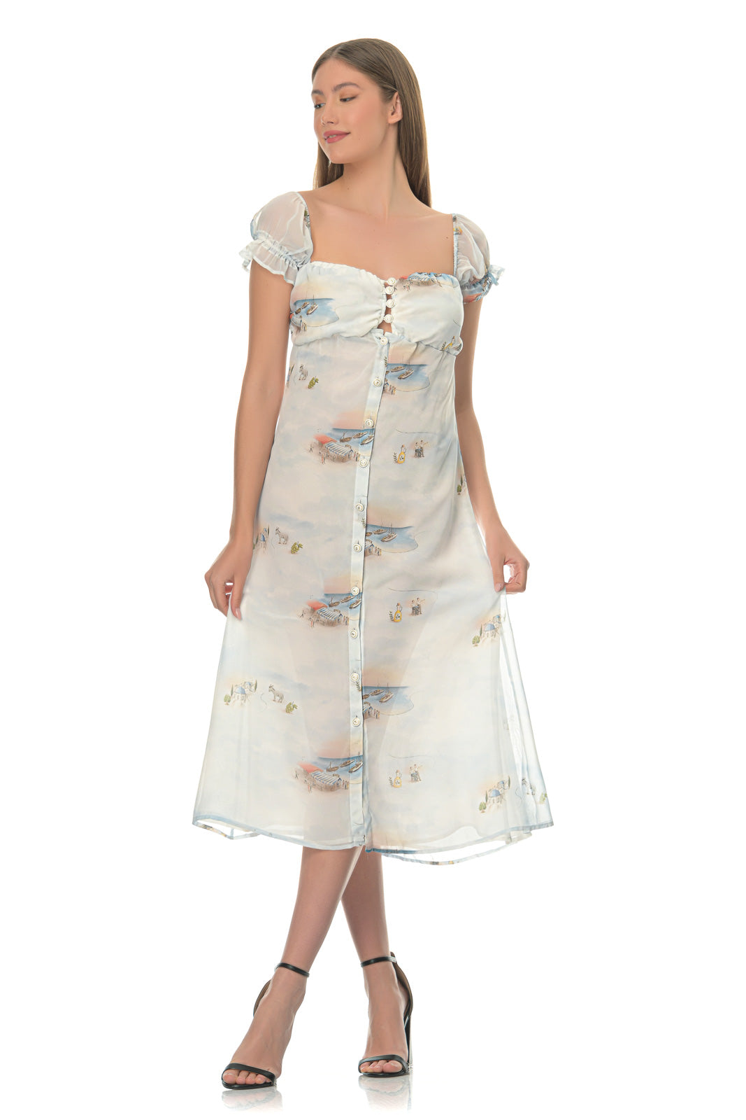 Hydra Mouslin Midi Dress