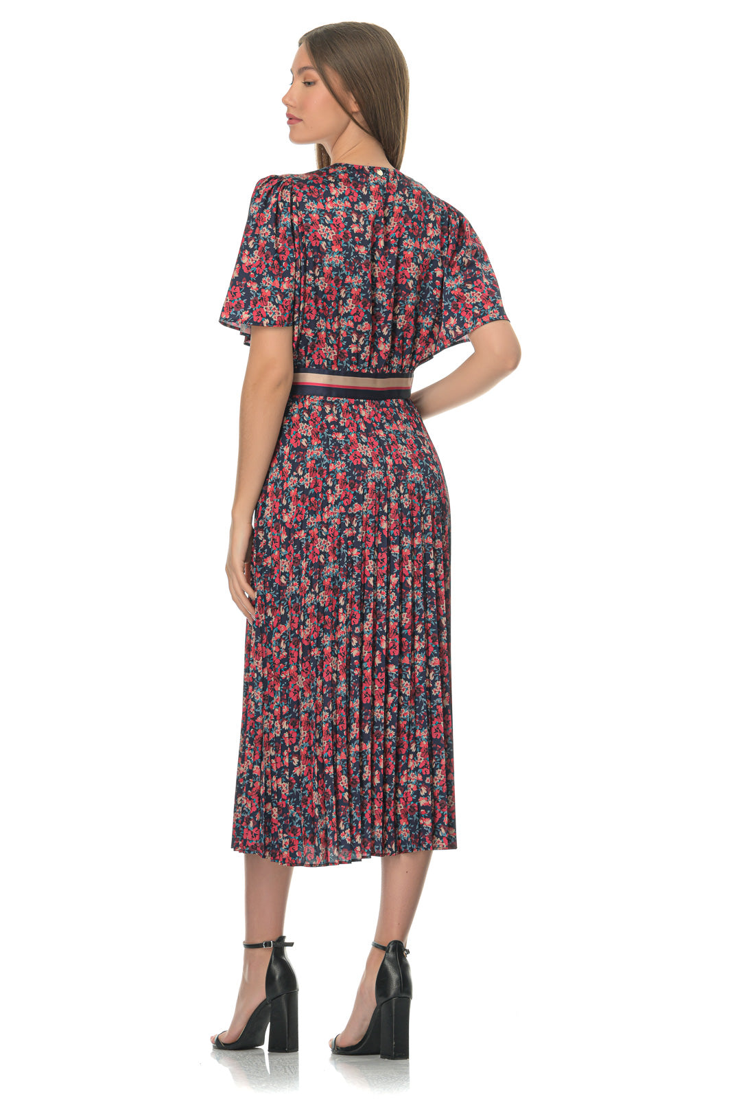 Pleated Midi Dress