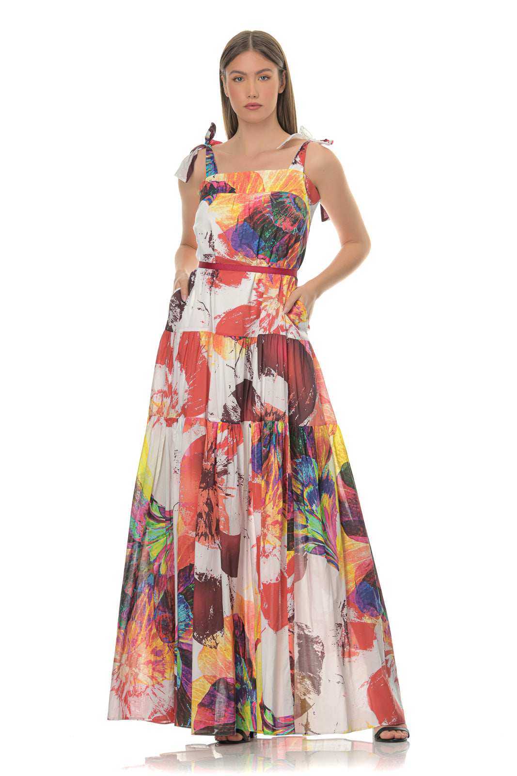 Multi floral maxi dress