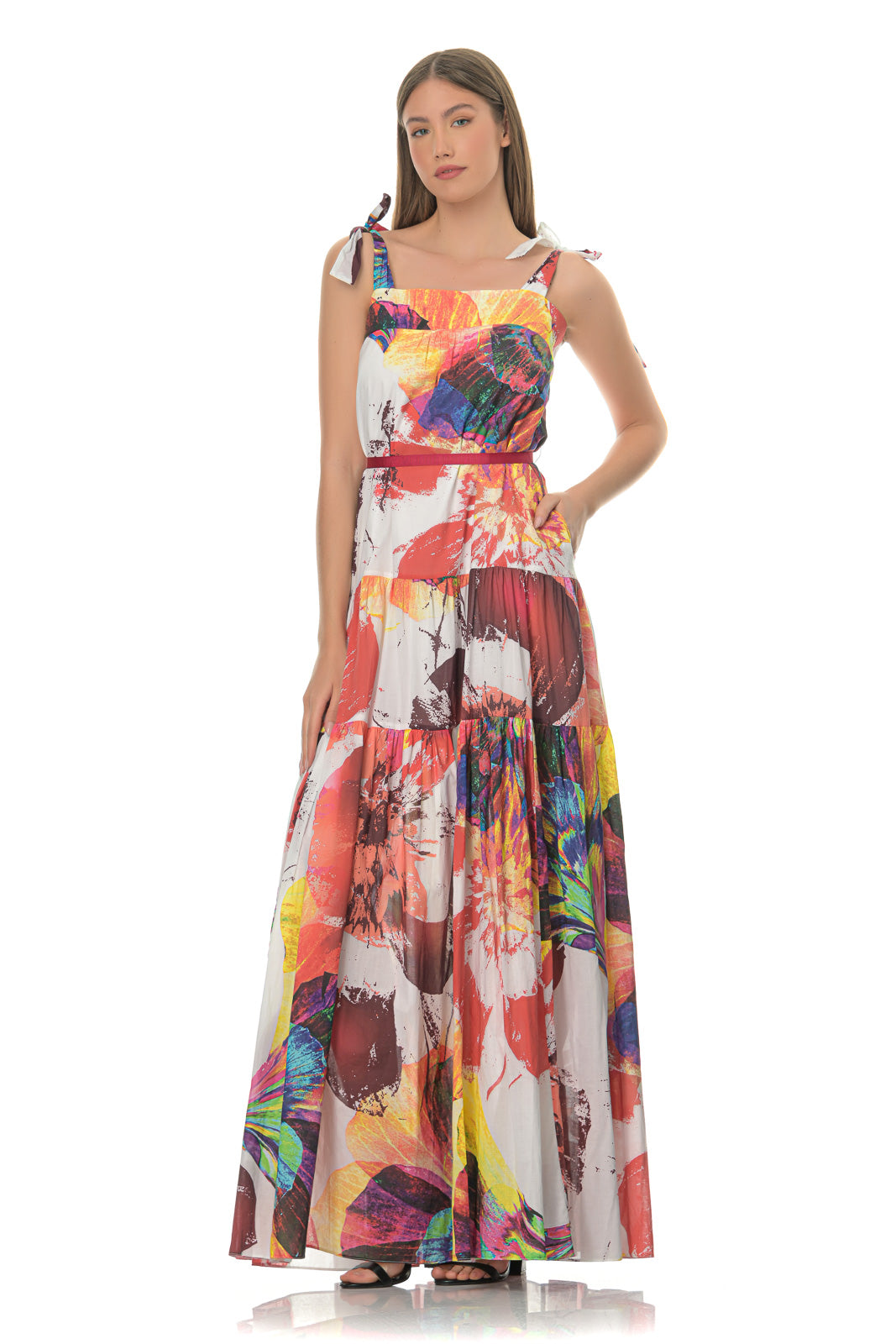 Multi floral maxi dress