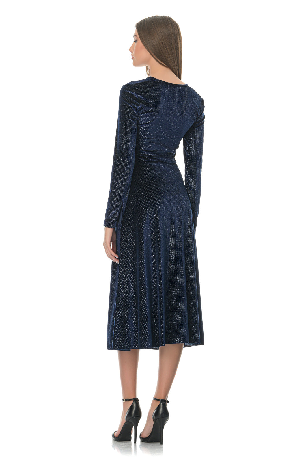 Velvet Glitter Midi Dress