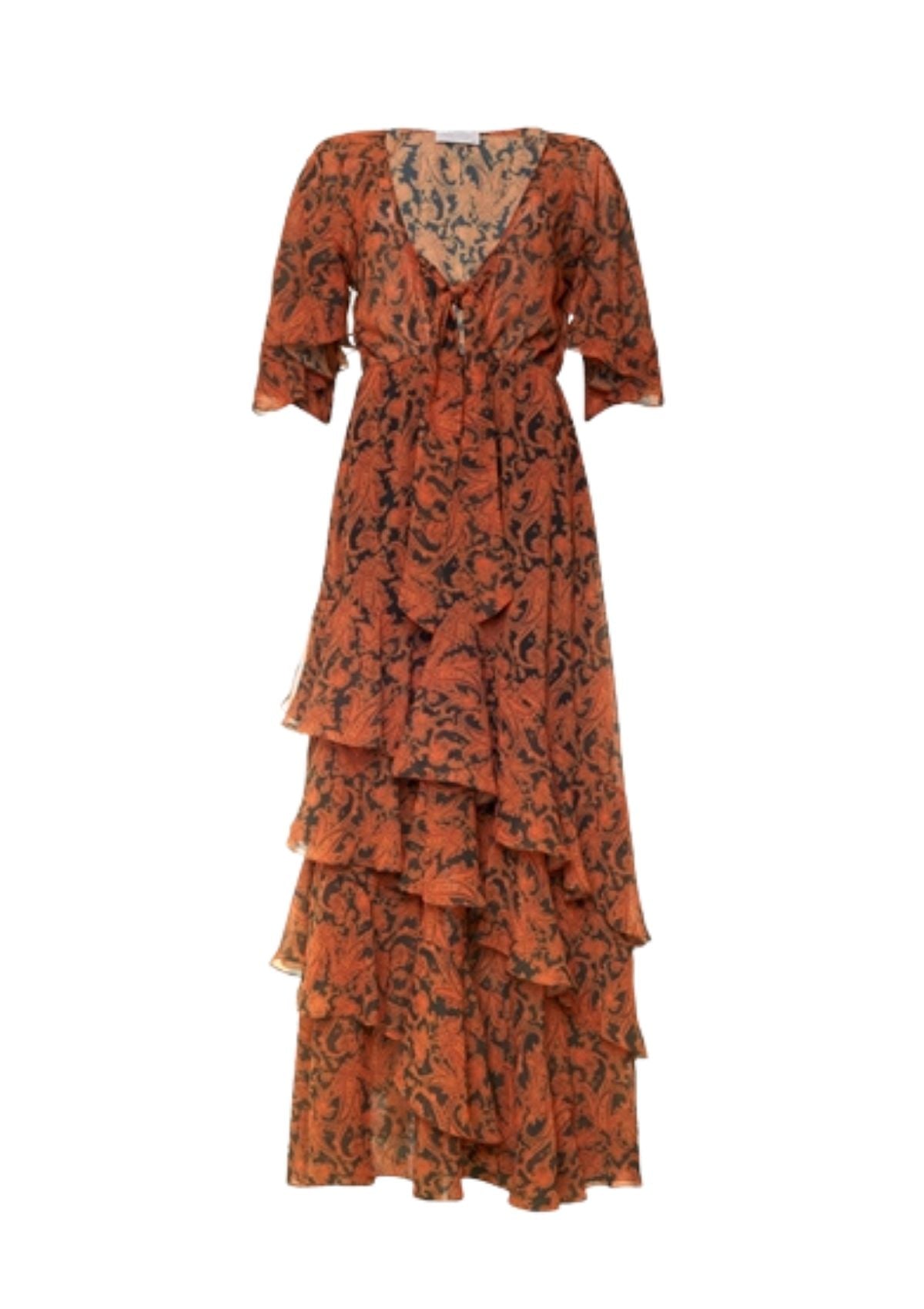 Terracotta charm maxi dress