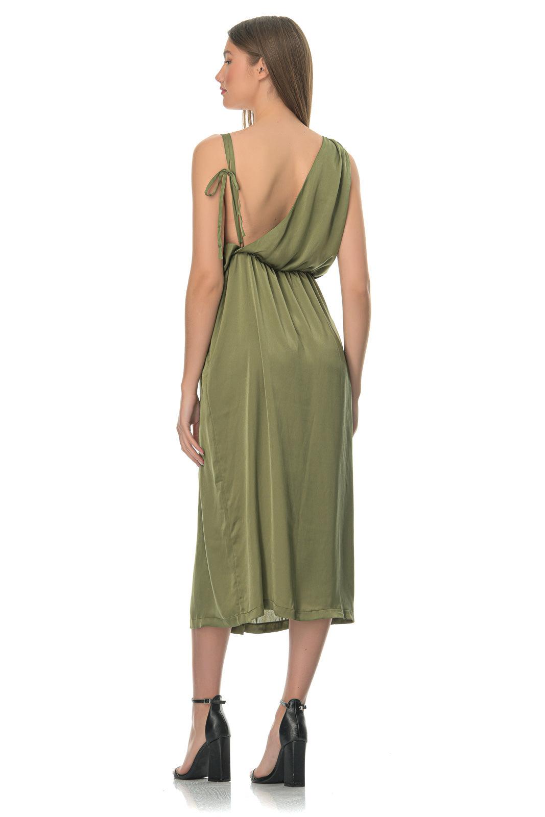 Liberty Green Midi Wrap Dress