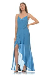 Azure malibu maxi dress