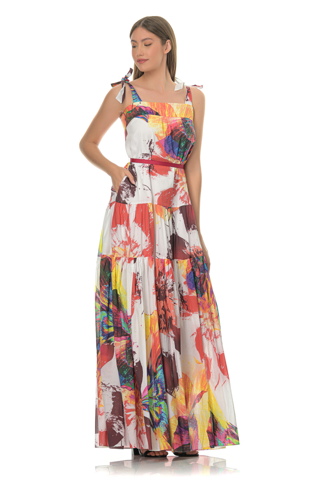 Multi floral maxi dress